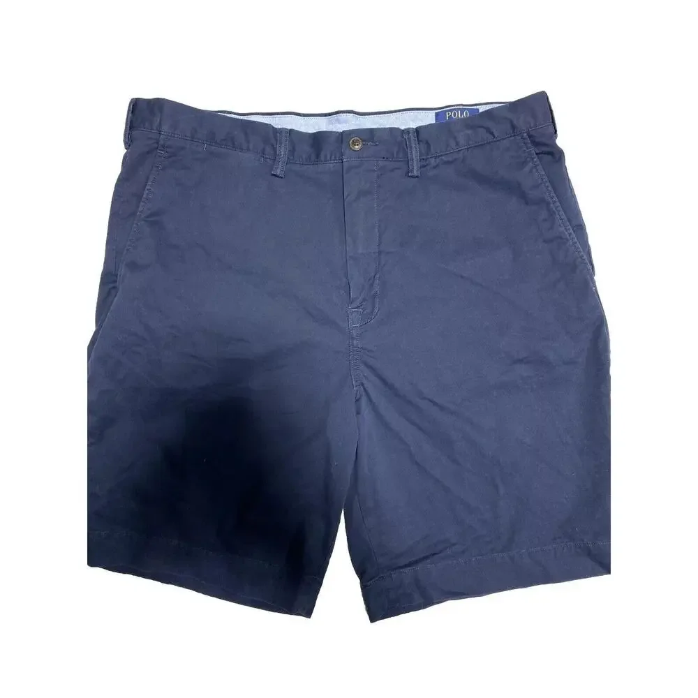 Polo Ralph Lauren Shorts Mens 38 Blue Chino Stretch Twill Classic‎ Preppy